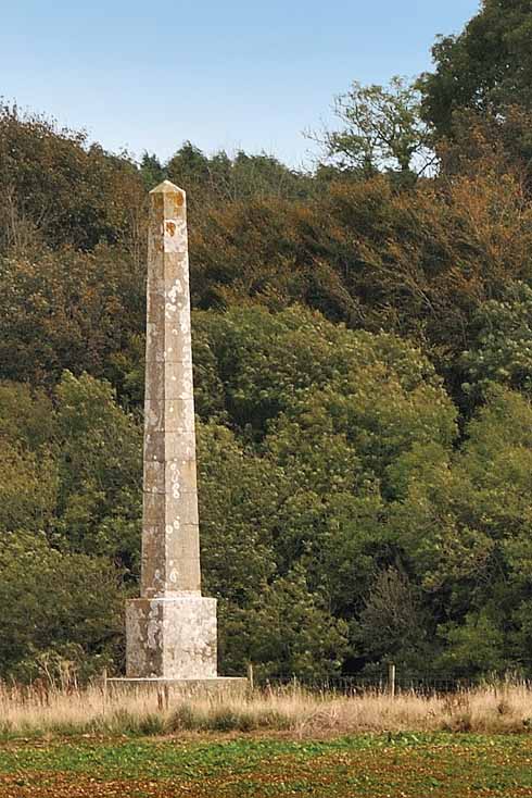 111edAyres10 The Kingston end of the Encombe estate houses a memorial obelisk to Lord Stowell (William Scott), a High Court judge and the elder brother of John.
