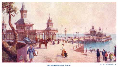 311edBOURNEMOUTH3 Entitled ‘Beside the idle summer sea’, this Victorian postcard shows the idealised view of pier usage