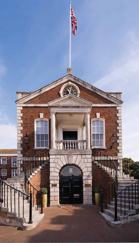 311edWALK2 The 1761 Guildhall (above) is one of Poole Old Town's loveliest buildings