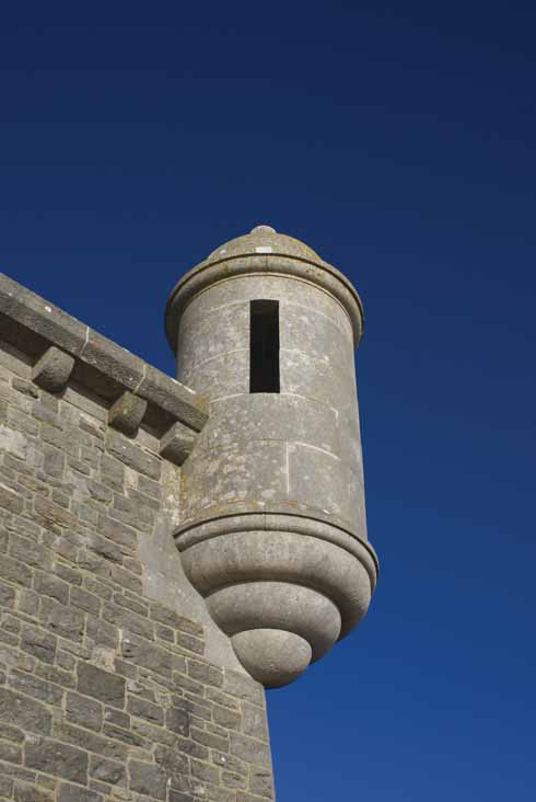 411edDURLSTON01 The East Keep, once filled with soil, now splendidly restored and containing a lift and stairs down to the exhibition level