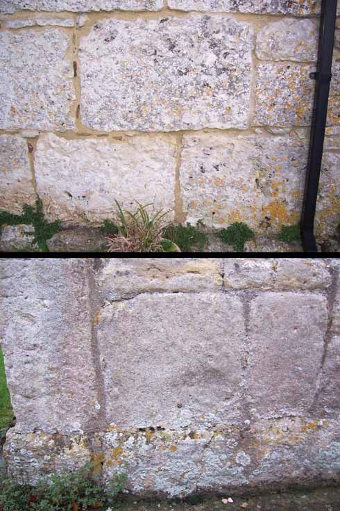 511edCerne1 These pictures of Beauvoir Court, and of the 8th-century St Lawrence’s Church in Bradford-on-Avon, show the similarity of masonry techniques and stone size