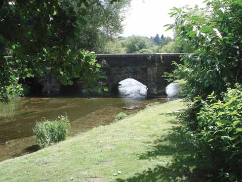 711edFACEOF1 Walford Bridge and the River Allen, Wimborne
