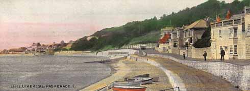 811edLyme7 A colourised view of the Lyme 'Promenade' taken around 1900-1903