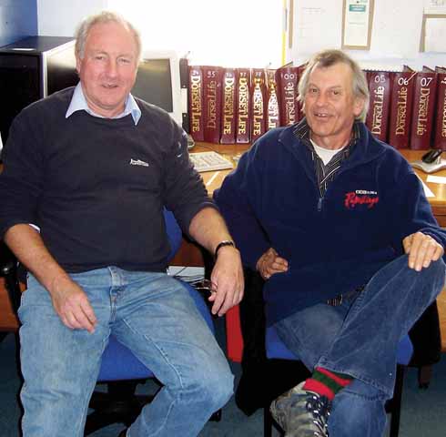 911edLeggObit3 In the Dorset Life office: John Newth (left) and Rod Legg with walking boots