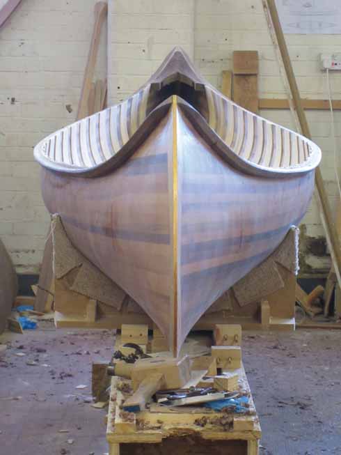  and sealing, Luke Browne's 17½-foot cedar strip canoe is beautiful