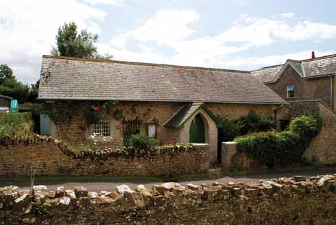 The village hall at Langton Herring is made of the warm stone typically used for older buildings in the village