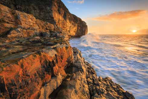 Taken on the morning of Andy’s 40th birthday, this winter sunrise of Dancing Ledge was shot deliberately without the swimming pool, to differentiate it from the standard Dancing Ledge image
