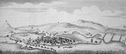 This “Prospect of Poole…” from John Hutchins 1774, “History and Antiquities of the County of Dorset” shows a windmill at Baiter