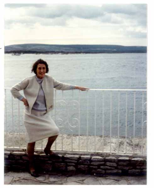 Mimi beside the water with the Purbecks behind (image: David Stark from Yeah Yeah Yeah: The Beatles & Bournemouth)