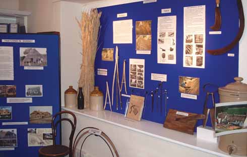 The thatching display features tools of the trade donated by a local thatcher (Picture credit: John Pridgeon)