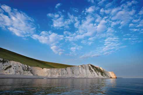 Bat's Head shot from around 100 yards off shore, to the west is White Nothe, to the east Durdle Door