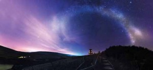 Entitled 'the phoenix and the serpent', this shot of the rebuilt Clavell Tower at its newish position at Kimmeridge is framed by the Milky Way