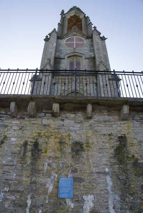 The plaque indicating the tower's original lowly function as shipping ballast is appropriately enough only visible from the seaward side of the building