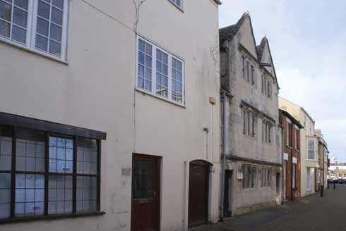 How the Tudor House now sits in relation to the waterside (beyond the end of the road at the right hand edge of the image)