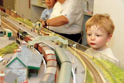 This is what it’s all about – a young admirer fascinated by the movement of trains on Averton Hammer