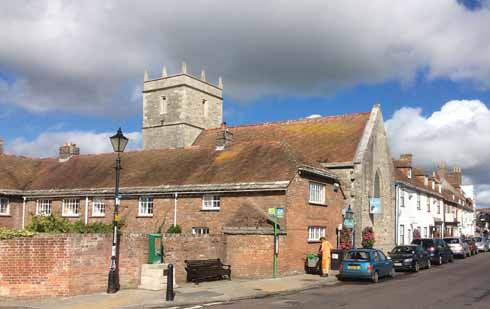 Holy Trinity Church in Wareham, where Hutchins was the priest, ceased to be used as a church after the fire of 1762. It is now a community café.