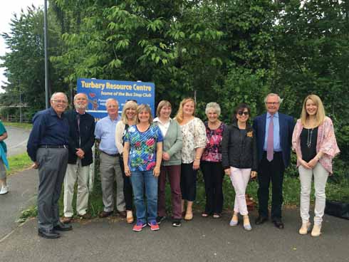 DCF trustees and ambassadors at the Bus Stop Club in Ferndown on a ‘Seeing Is Believing’ visit to gain first hand knowledge of the work being done by one of Dorset’s smaller charities
