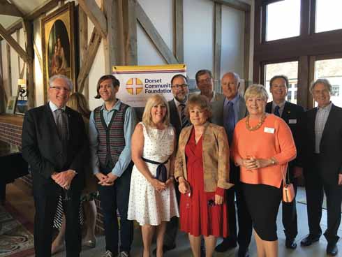 Chief executive Tracy Melling with DCF patron, the Lord Lieutenant of Dorset Angus Campbell and fellow trustees and ambassadors at their annual meeting