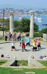 Prince Albert Gardens where dancers sport sticks and clogs with bells on in the northwest tradition – the sticks are thought to represent the spindles used by Lancashire mill girls 