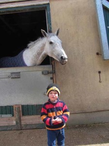 It’sabouttime smiling at Ernie: ‘They’re great mates, Ernie and Bob-Bob,’ says Helen. ‘Ernie’s our next jockey, you watch.’